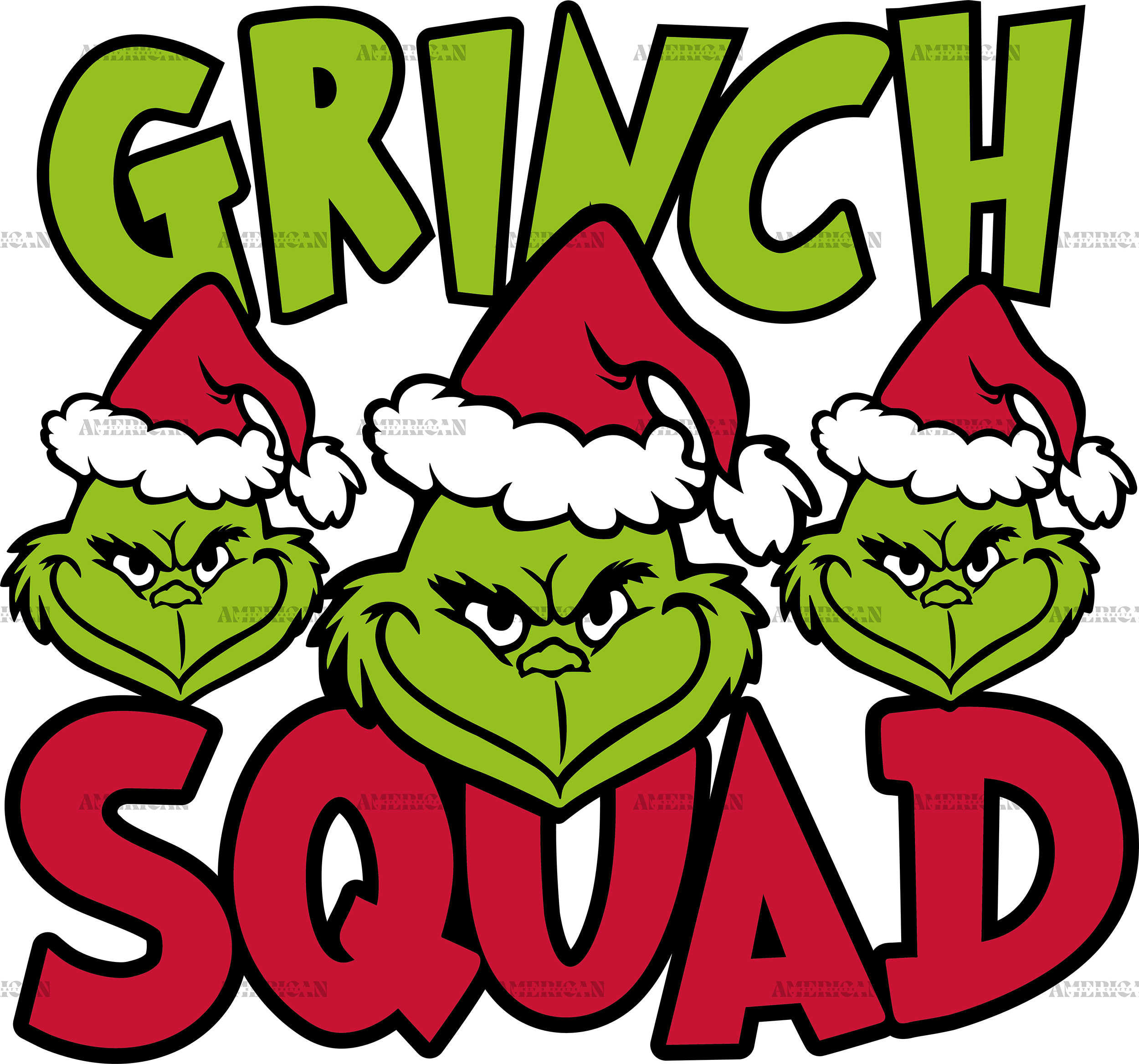 Grinch Squad DTF Transfer – American HTV Crafts - Mesquite