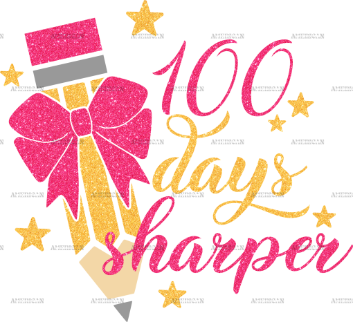 100 Days Sharper Pencil DTF Transfer