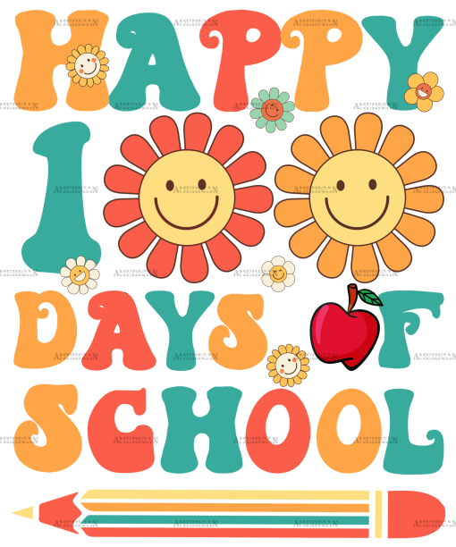 100 Days Of School DTF Transfer