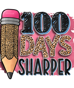 100 Days Sharper Leopard Pencil DTF Transfer
