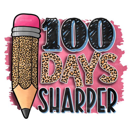 100 Days Sharper Leopard Pencil DTF Transfer