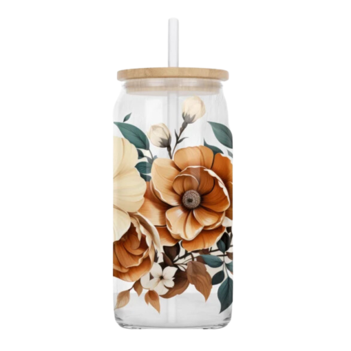 16 Oz Sublimation Clear Glass Can Wooden Top - Image 6