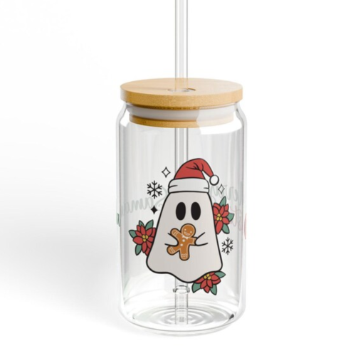 16 Oz Sublimation Clear Glass Can Wooden Top - Image 8