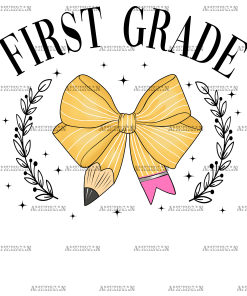 1st Grade Bow DTF Transfer