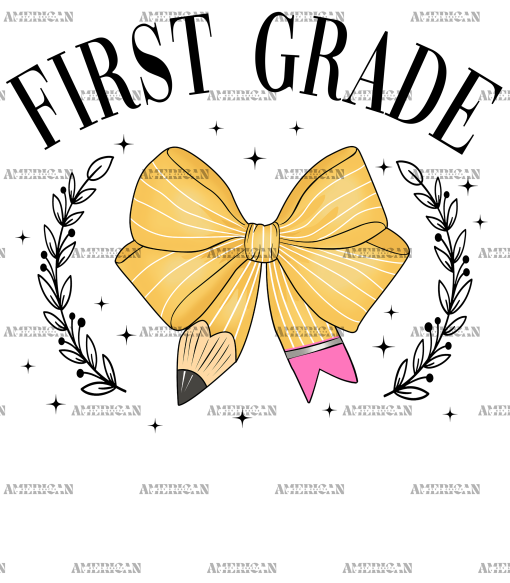 1st Grade Bow DTF Transfer
