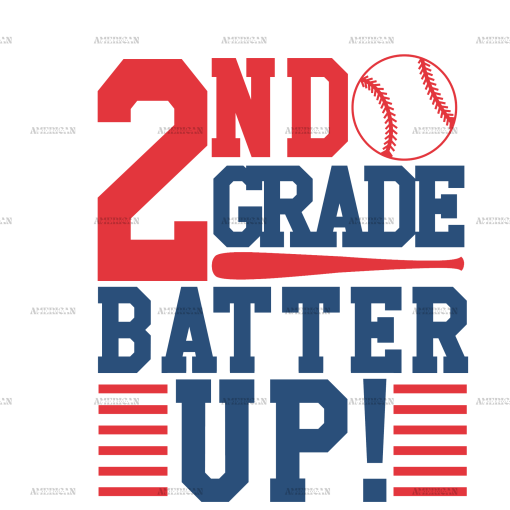 2nd Grade Batter Up DTF Transfer