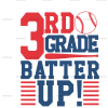 3rd Grade Batter Up DTF Transfer
