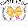 4th Grade Bow DTF Transfer