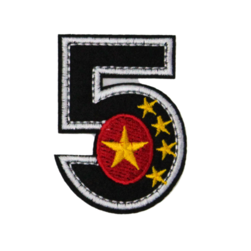 5 Black Patch (Small/Embroidery)
