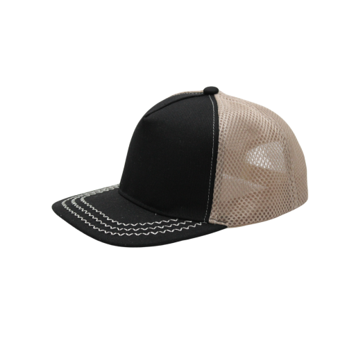 2-Tone Zigzag Design Meshback Caps - Image 2
