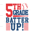 5th Grade Batter Up DTF Transfer