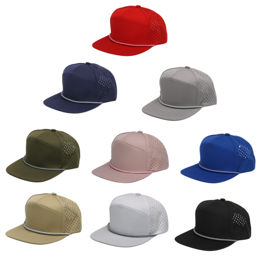 7 Panel Laser Caps With Rope