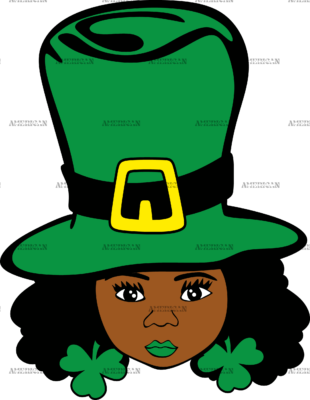Afro Lucky Girl-1 DTF Transfer