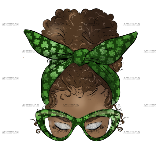 Afro Lucky Girl-2 DTF Transfer