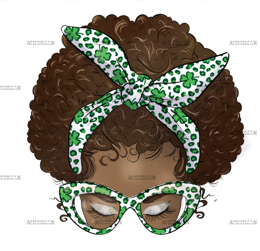 Afro Lucky Girl-3 DTF Transfer