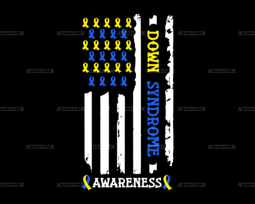 American Flag Down Syndrome-5 DTF Transfer