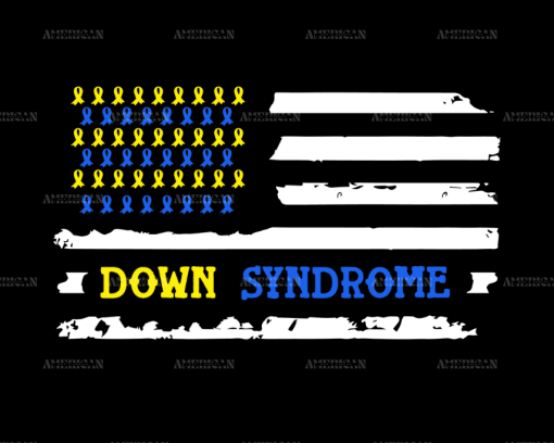 American Flag Down Syndrome-6 DTF Transfer