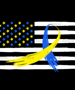 American Flag Down Syndrome-7 DTF Transfer