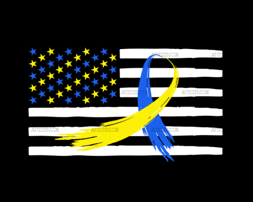 American Flag Down Syndrome-7 DTF Transfer