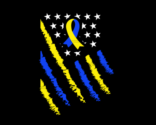 American Flag Down Syndrome-8 DTF Transfer
