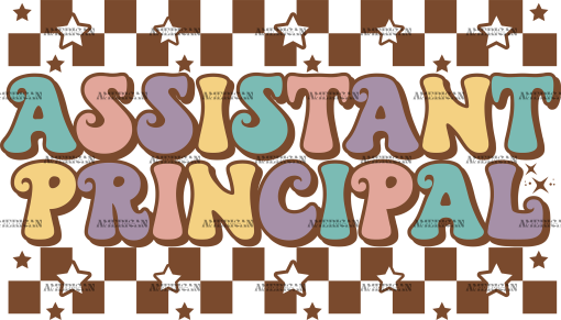 Assistant Principal Checkered  DTF Transfer