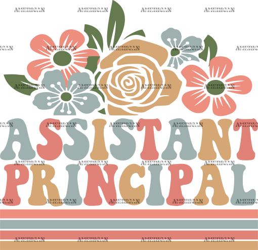 Assistant Principal Flowers DTF Transfer