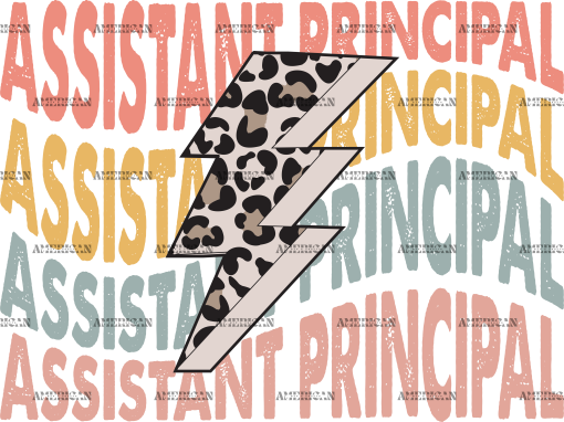 Assistant Principal Groovy Bolt DTF Transfer
