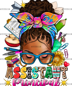 Assistant Principal Messy Bun-1 DTF Transfer
