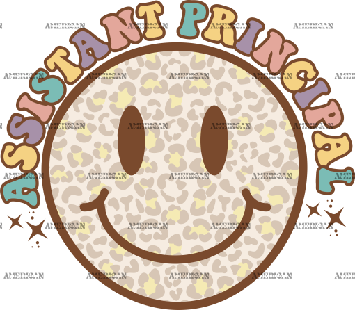 Assistant Principal Smiley DTF Transfer