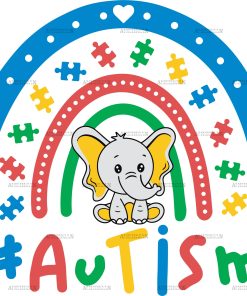 Autism Rainbow1 DTF Transfer