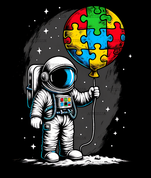 Autism Astronaut DTF Transfer