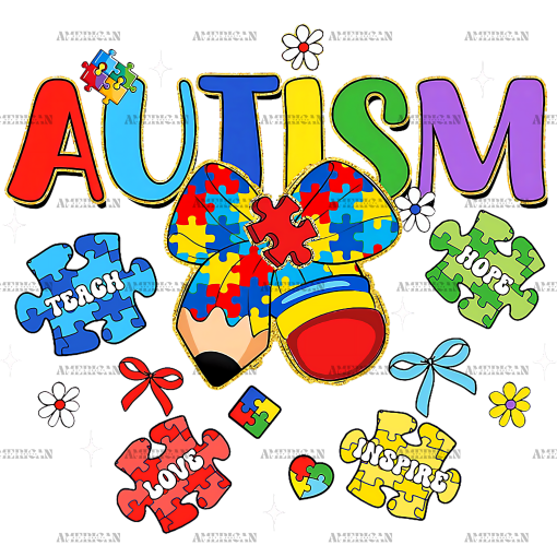 Autism Awareness-25 DTF Transfer