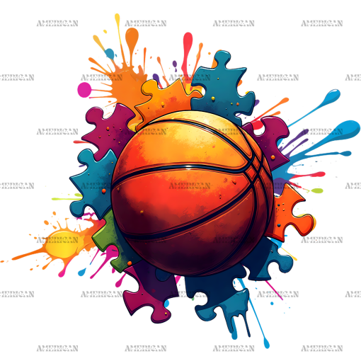 Autism Basketball DTF Transfer