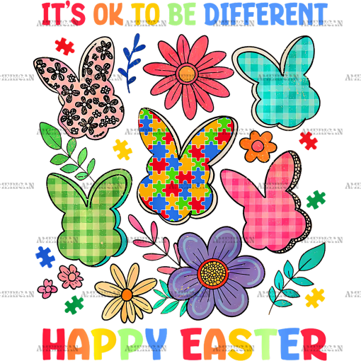Autism Easter DTF Transfer