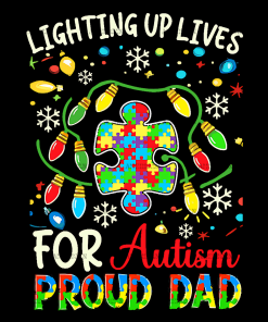 Autism Proud Dad DTF Transfer