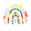 Autism Rainbow DTF Transfer