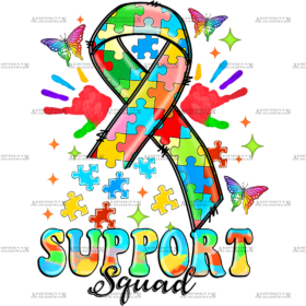 Autism Support Squard-2 DTF Transfer