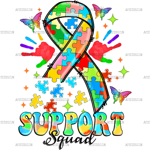 Autism Support Squard-2 DTF Transfer