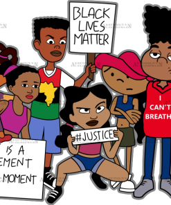 Black Lives Matter Cartoon DTF Transfer