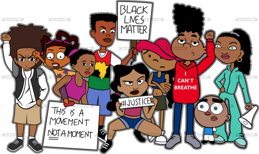 Black Lives Matter Cartoon DTF Transfer
