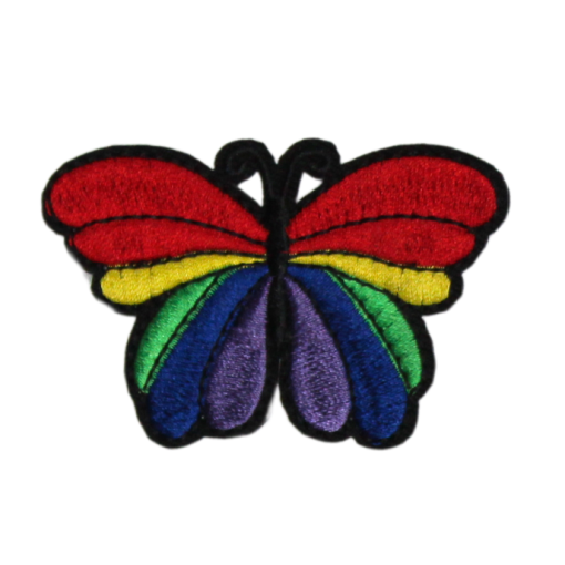 Colorful Butterfly Patch (Small/Embroidery)