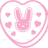 Bad Bunny Candy Hearts Pink DTF Transfer
