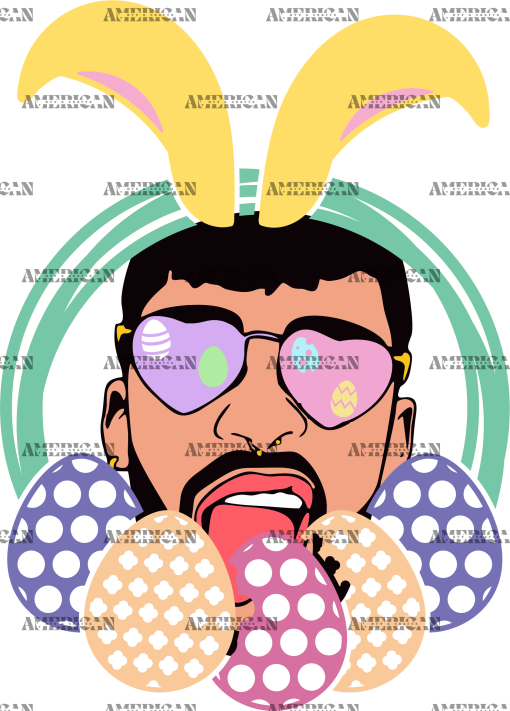 Bad Bunny Easter DTF Transfer