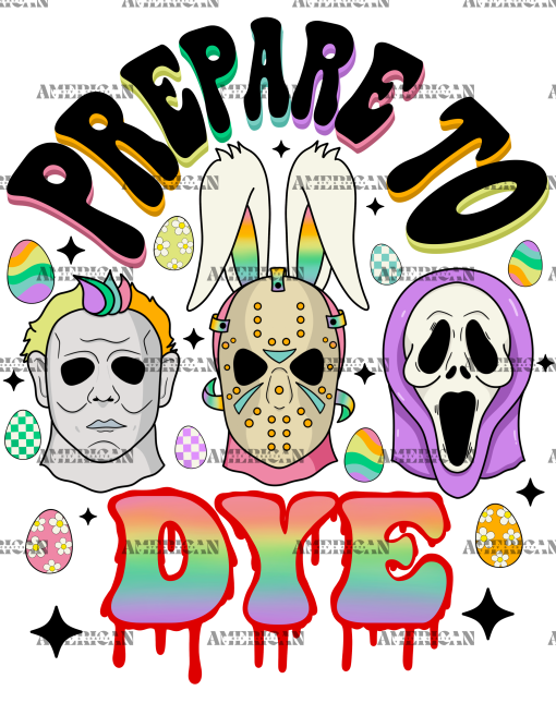 Bad Bunny Easter Prepare To Dye DTF Transfer