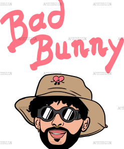 Bad Bunny Face DTF Transfer
