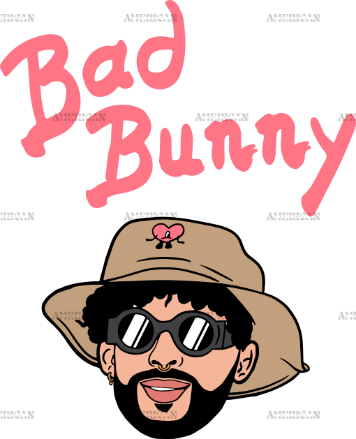 Bad Bunny Face DTF Transfer