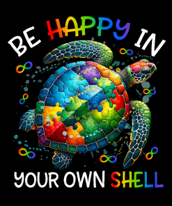 Be Happy In Your Shell-1 DTF Transfer