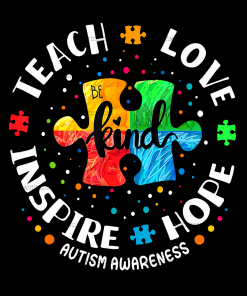 Be Kind Autism Awareness-1 DTF Transfer