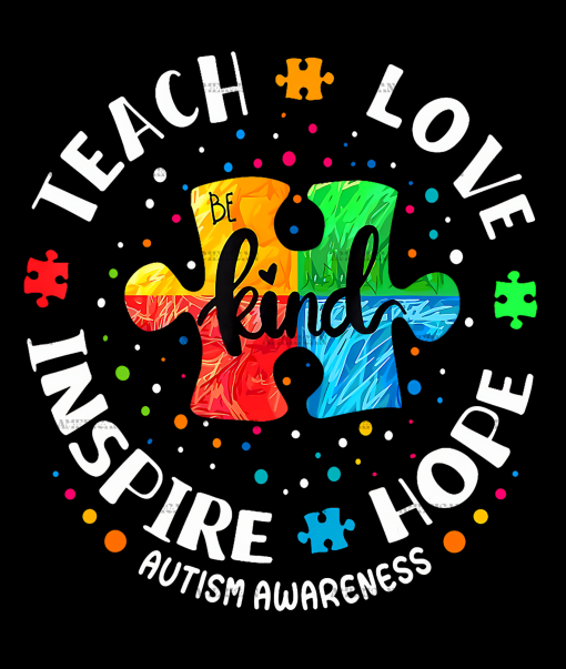 Be Kind Autism Awareness-1 DTF Transfer