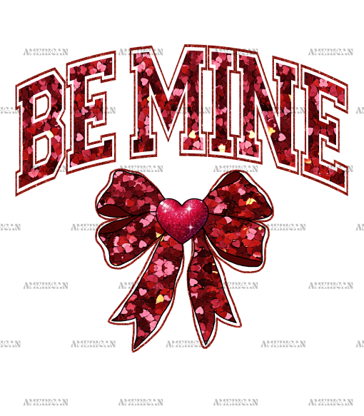 Be Mine Bow DTF Transfer